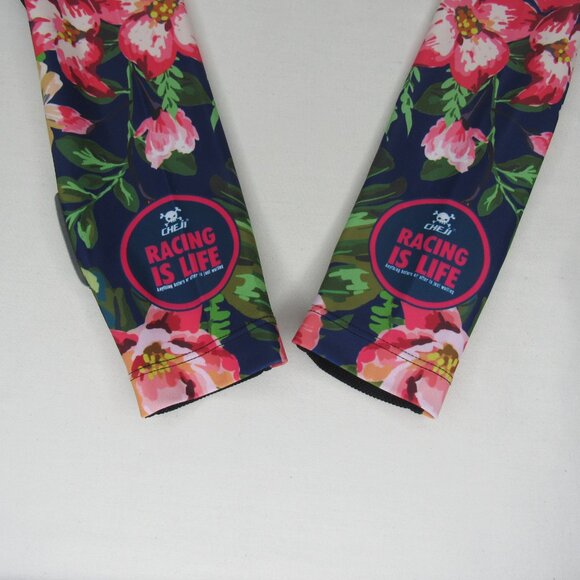 Cheji Racing is Live Tropical Print Running Cycling Sleeve L Large - Picture 2 of 4